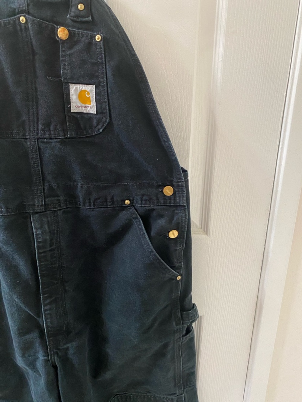 Carhartt Men’s Black Duck Bib Workwear Overalls - Picture 3 of 4